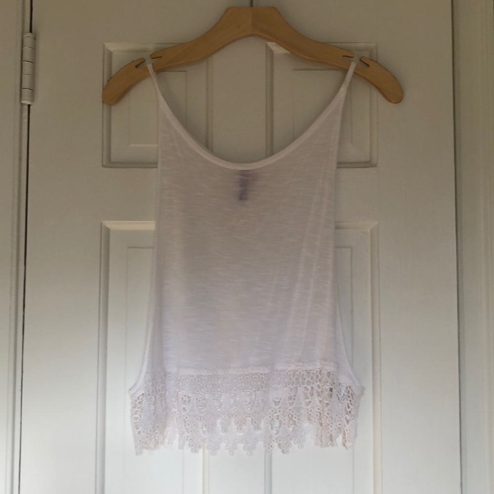 White Tank Top with Lace